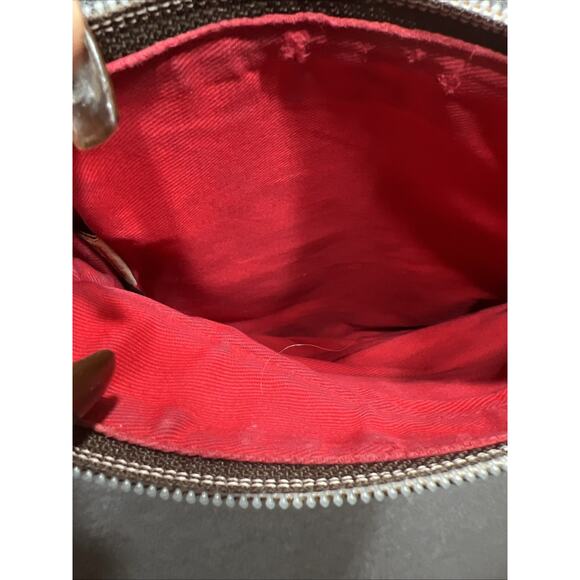 Dooney Bourke Crossbody Handbag "North South Triple Zip" Blue Nylon - Picture 8 of 12